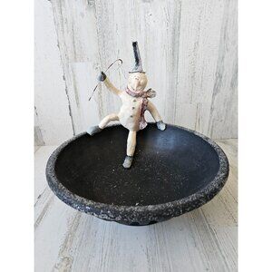 Bethany lowe? Snowman bowl‎ candy cane Xmas centerpiece shabby chic Xmas decor